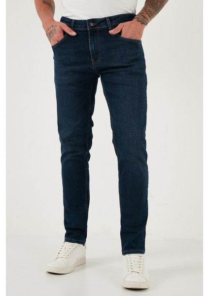 Pamuklu Slim Fit Yüksek Bel Dar Paça Jeans Erkek Kot Pantolon 3300C28TOKYO fiyatları