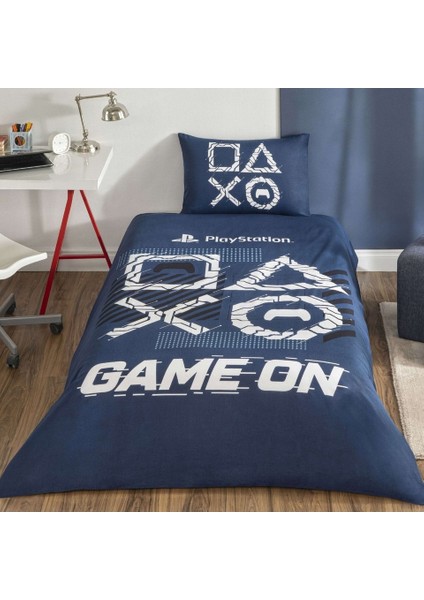 Lisanslı Playstation Game On Tek Kişilik Pamuk Nevresim Takımı 100
