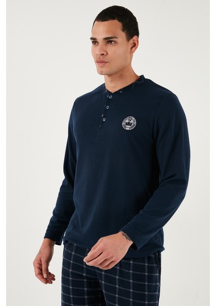 Ekoseli Yumuşak Dokulu Regular Fit Uzun Kollu Pijama Takımı Erkek Pijama Takımı 609611030
