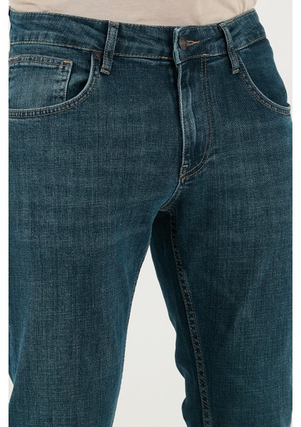 Pamuklu Regular Fit Normal Bel Boru Paça Jeans Erkek Kot Pantolon 2203C23PARMA