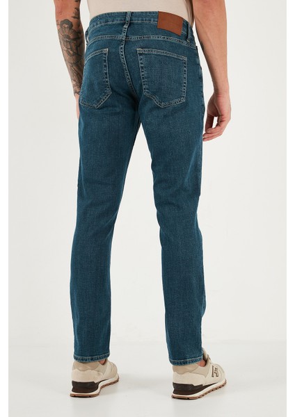 Pamuklu Regular Fit Normal Bel Boru Paça Jeans Erkek Kot Pantolon 2203C23PARMA