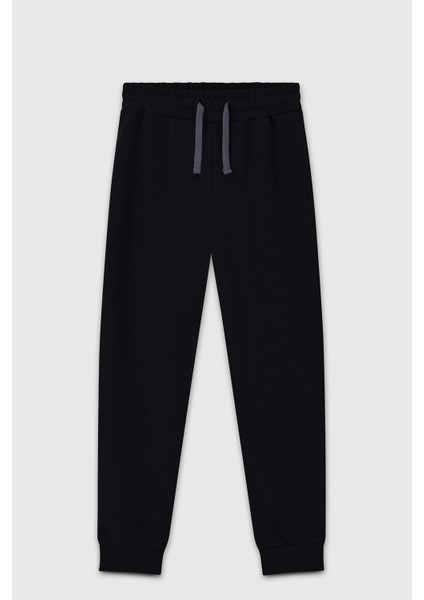 Pamuklu Regular Fit Logolu Eşofman Altı Erkek Çocuk Eşofman Altı BNTB23336