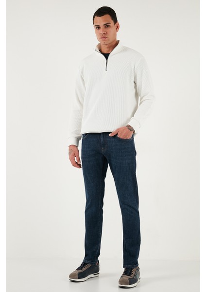Pamuklu Slim Fit Yüksek Bel Dar Paça Jeans Erkek Kot Pantolon 3300C41TOKYO