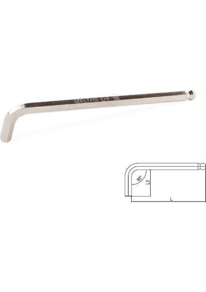Izeltaş 4906 22 0025 2.5mm Yuvarlak Başlı Allen Anahtar Uzun Boy (Mm)