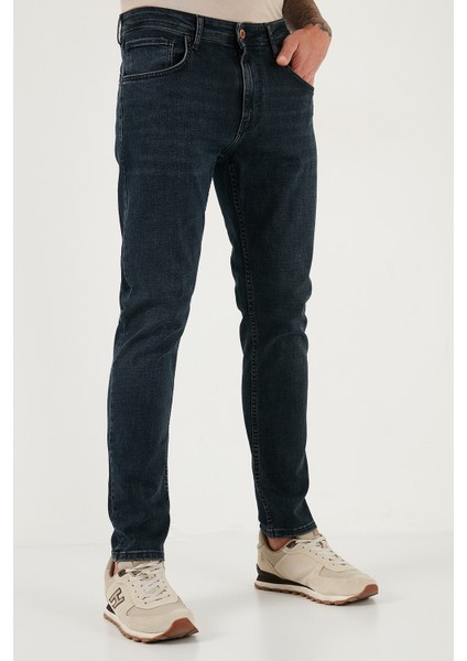 Pamuklu Slim Fit Yüksek Bel Dar Paça Jeans Erkek Kot Pantolon 3300C45TOKYO indirimleri