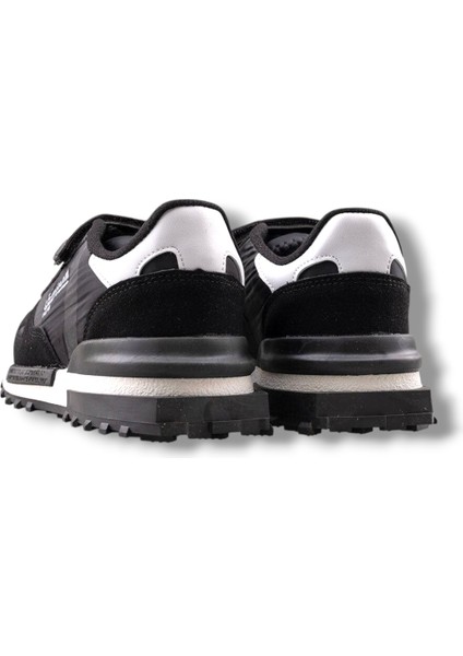 807-26 Anatomik Paraşüt Kumaş Çocuk Sneaker Siyah Beyaz 31-35 modelleri
