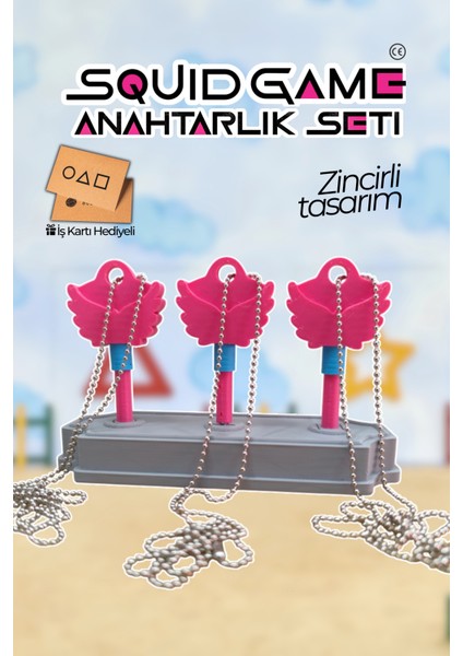 Squid Game Anahtar Seti-Zincirli Tasarım-3.sezon
