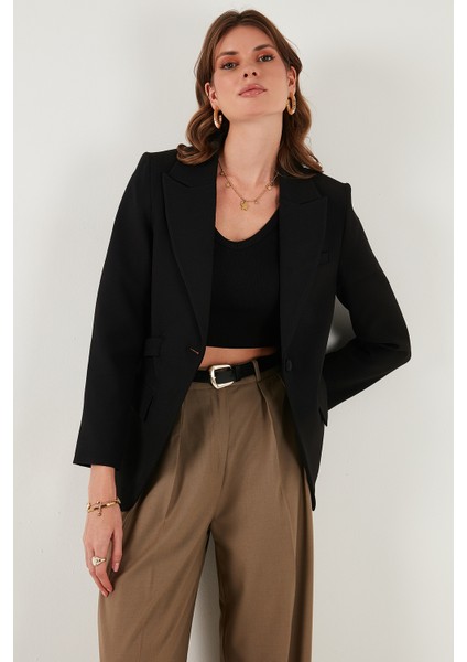 Regular Fit Kruvaze Yaka Kemerli Blazer Ceket Bayan Ceket 6839367 fırsatları