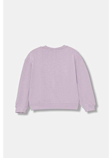 Pamuklu Relaxed Fit Bisiklet Yaka Payetli Sweat Kız Çocuk Sweat 3J68C10QI fiyatları