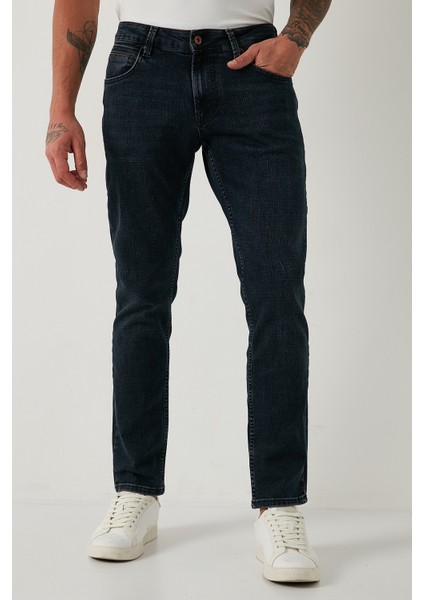 Pamuklu Regular Fit Normal Bel Boru Paça Jeans Erkek Kot Pantolon 2211C25PARMA fiyatları