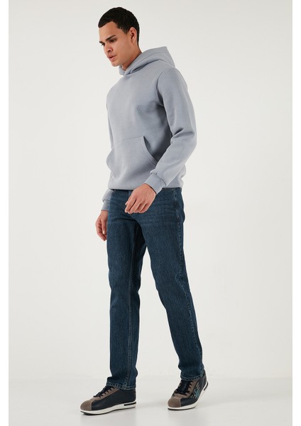 Streç Pamuklu Comfort Fit Yüksek Bel Boru Paça Jeans Erkek Kot Pantolon 4400C04TEXAS