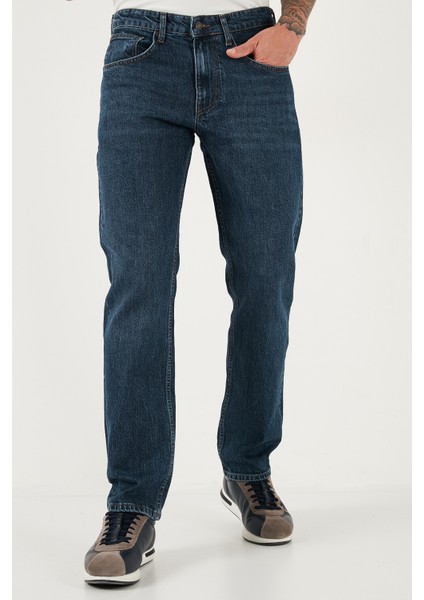 Streç Pamuklu Comfort Fit Yüksek Bel Boru Paça Jeans Erkek Kot Pantolon 4400C04TEXAS fiyatları