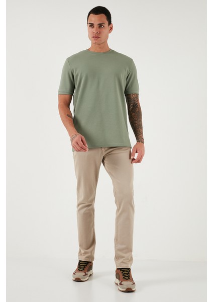 Streç Pamuklu Slim Fit Sıfır Yaka T Shirt Erkek T Shirt 5902639 fiyatları