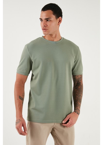 Streç Pamuklu Slim Fit Sıfır Yaka T Shirt Erkek T Shirt 5902639 modelleri