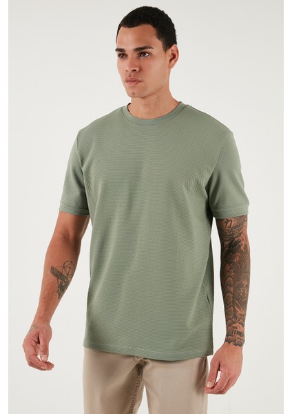 Streç Pamuklu Slim Fit Sıfır Yaka T Shirt Erkek T Shirt 5902639 indirimleri