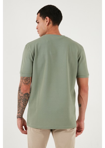 Streç Pamuklu Slim Fit Sıfır Yaka T Shirt Erkek T Shirt 5902639