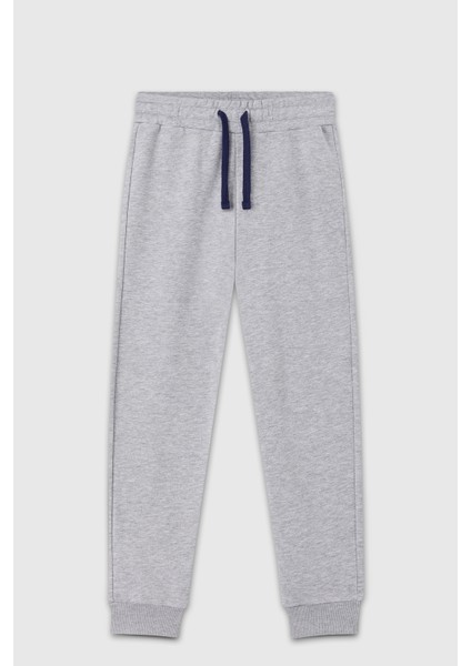 Pamuklu Regular Fit Logolu Eşofman Altı Erkek Çocuk Eşofman Altı BNTB23336