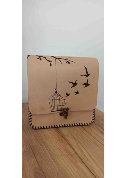 Gerçek Deri El Yapımı Çanta