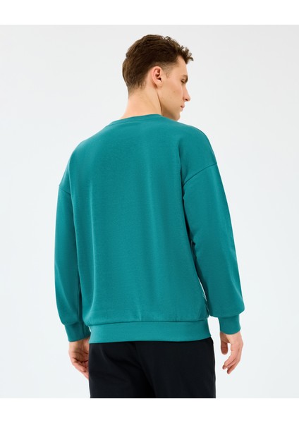 M Essential Crewneck Sweatshirt Erkek Petrol Sweatshirt S2610015-0730 fiyatları