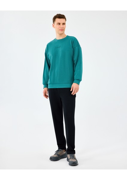 M Essential Crewneck Sweatshirt Erkek Petrol Sweatshirt S2610015-0730 modelleri