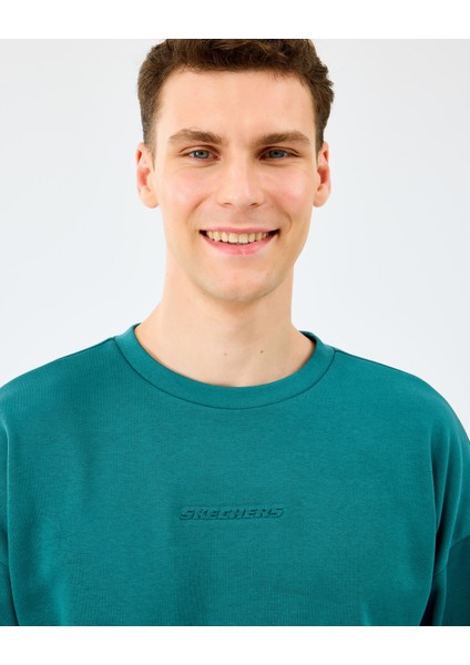 M Essential Crewneck Sweatshirt Erkek Petrol Sweatshirt S2610015-0730 fırsatları