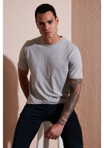 Pamuklu Regular Fit Bisiklet Yaka T Shirt Erkek T Shirt 59020204