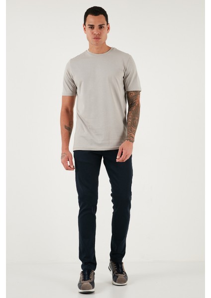 Streç Pamuklu Slim Fit Normal Bel Dar Paça Jeans Erkek Kot Pantolon 1115C24NAPOLI