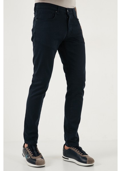 Streç Pamuklu Slim Fit Normal Bel Dar Paça Jeans Erkek Kot Pantolon 1115C24NAPOLI fiyatları