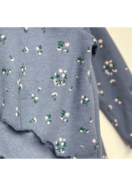 Kız Çocuk Çiçek Desenli Taytlı Takım fırsatları