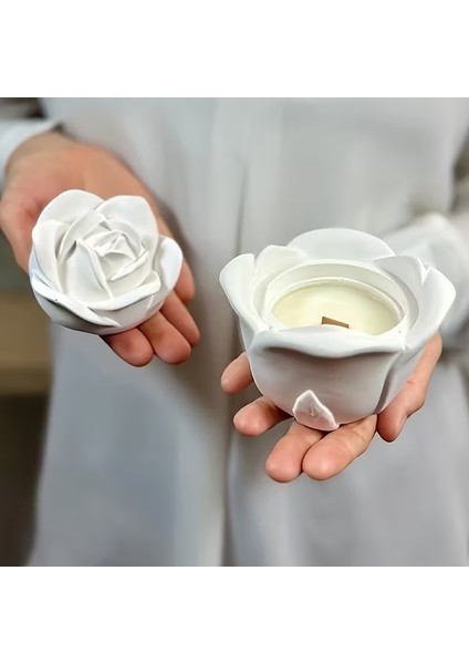 Gül Şeklinde Dekoratif Mum
