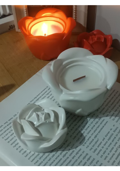 Gül Şeklinde Dekoratif Mum modelleri