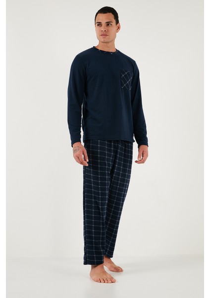 Kareli Yumuşak Dokulu Regular Fit Uzun Kollu Pijama Takımı Erkek Pijama Takımı 609611060 fırsatları