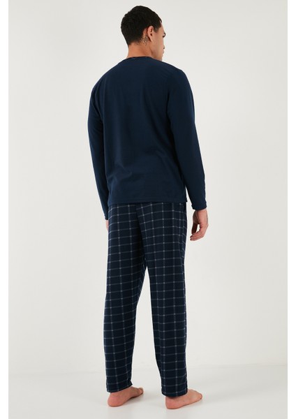 Kareli Yumuşak Dokulu Regular Fit Uzun Kollu Pijama Takımı Erkek Pijama Takımı 609611060