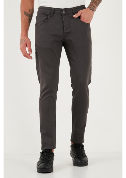 Streç Pamuklu Slim Fit Normal Bel Dar Paça Jeans Erkek Kot Pantolon 1115C24NAPOLI fiyatları