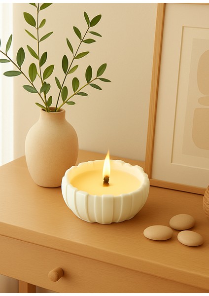 El Yapımı Dekoratif Soya Mumu – Odun Fitilli, Uzun Süreli Yanış fiyatları