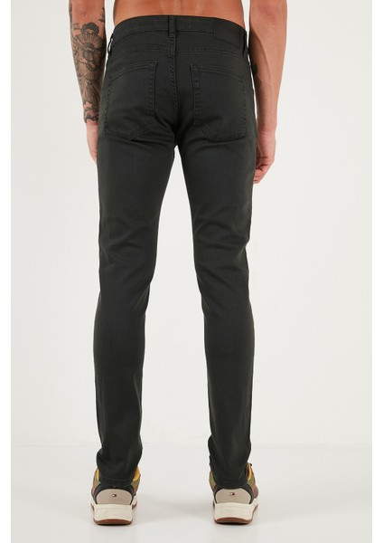 Streç Pamuklu Slim Fit Normal Bel Dar Paça Jeans Erkek Kot Pantolon 1115C24NAPOLI