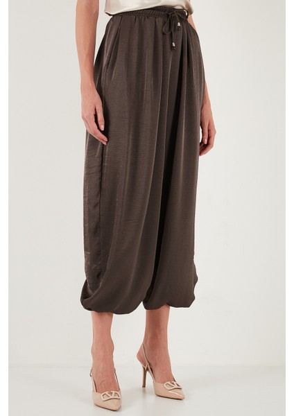 Oversize Bağlamalı Balon Paça Saten Şalvar Pantolon Bayan Pantolon 68351199 fırsatları