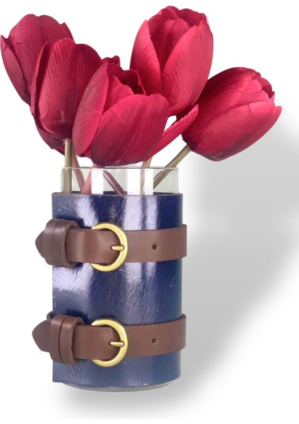 Bee Small Deri Kaplama Cam Vazo modelleri