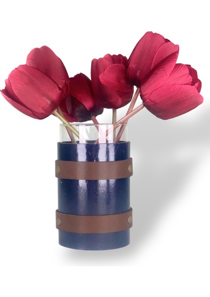 Bee Small Deri Kaplama Cam Vazo fırsatları