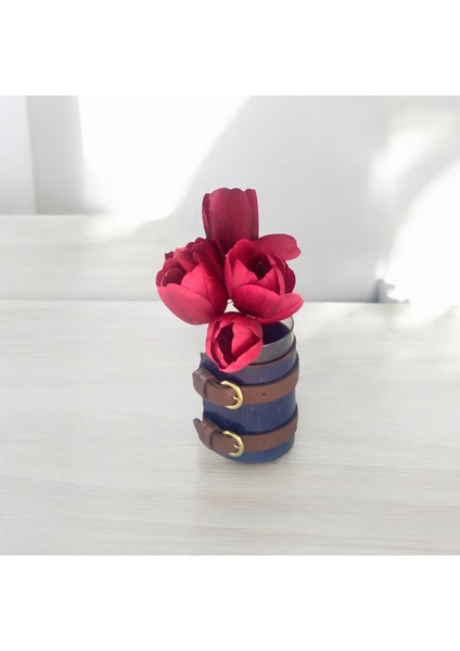 Bee Small Deri Kaplama Cam Vazo indirimleri