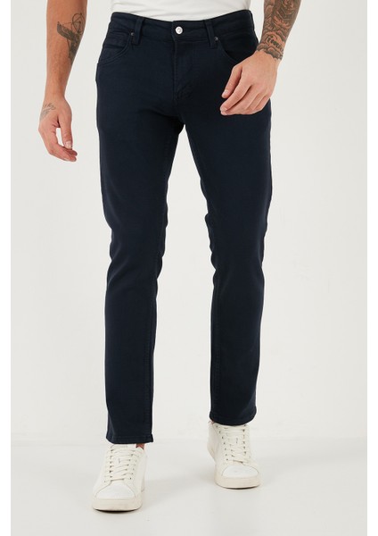 Pamuklu Regular Fit Normal Bel Boru Paça Jeans Erkek Kot Pantolon 2211C40PARMA fiyatları