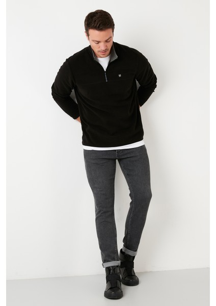 Slim Fit Anti-Pilling Tüylenme Yapmayan Bato Yaka Şardonlu 2'li Paket Polar Erkek Polar 5906001S2 fırsatları