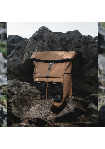 Jager Serisi Naylon Scout Sırt Çantası Laptop ve Aksesuar Bölmeli Kahverengi