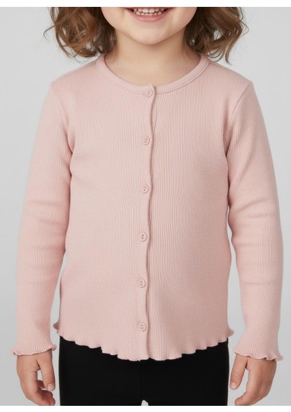 Kız Çocuk Fitilli %100 Pamuklu Düğmeli Hırka fiyatları
