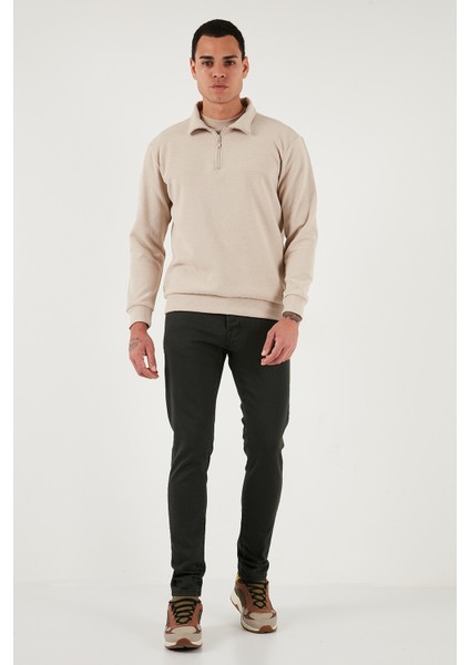 Streç Pamuklu Slim Fit Normal Bel Dar Paça Jeans Erkek Kot Pantolon 1115C24NAPOLI