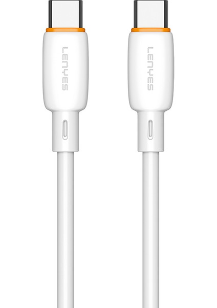 LC548-TC-TC Type-C To Type-C Hızlı Şarj Özellikli Pd Data ve Şarj Kablosu 60W 1m Beyaz
