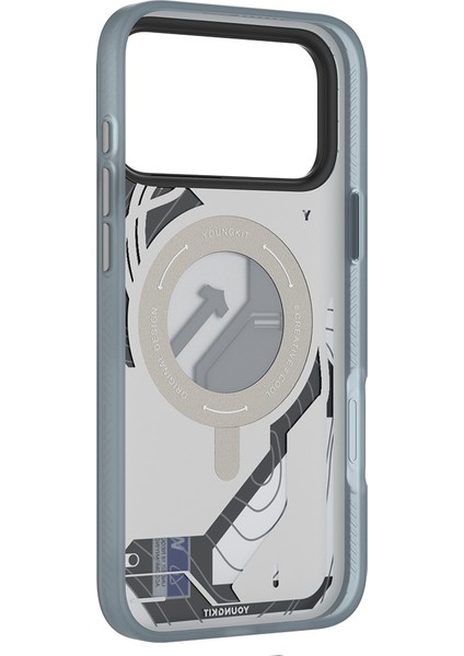 iPhone 17 Pro Max Uyumlu Kılıf M-Safe Şarj Özellikli Youngkit Starship Serisi Kapak Beyaz modelleri