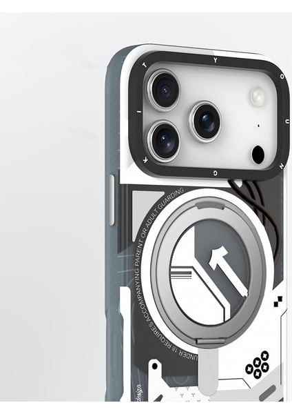iPhone 17 Pro Max Uyumlu Kılıf M-Safe Şarj Özellikli Youngkit Starship Serisi Kapak Beyaz indirimleri