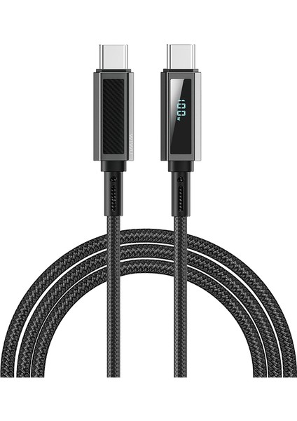 WI-C079 Warriors Serisi Aramid Fiber Type-C To Type-C Pd Data ve Şarj Kablosu 100W 1.2m Siyah modelleri