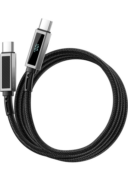 WI-C079 Warriors Serisi Aramid Fiber Type-C To Type-C Pd Data ve Şarj Kablosu 100W 1.2m Siyah indirimleri